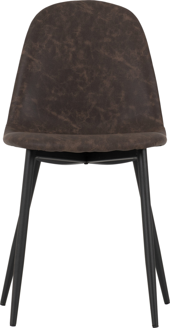 Athens Rectangular Dining Set (X4 Chairs) - Medium Oak Effect/Brown Pu
