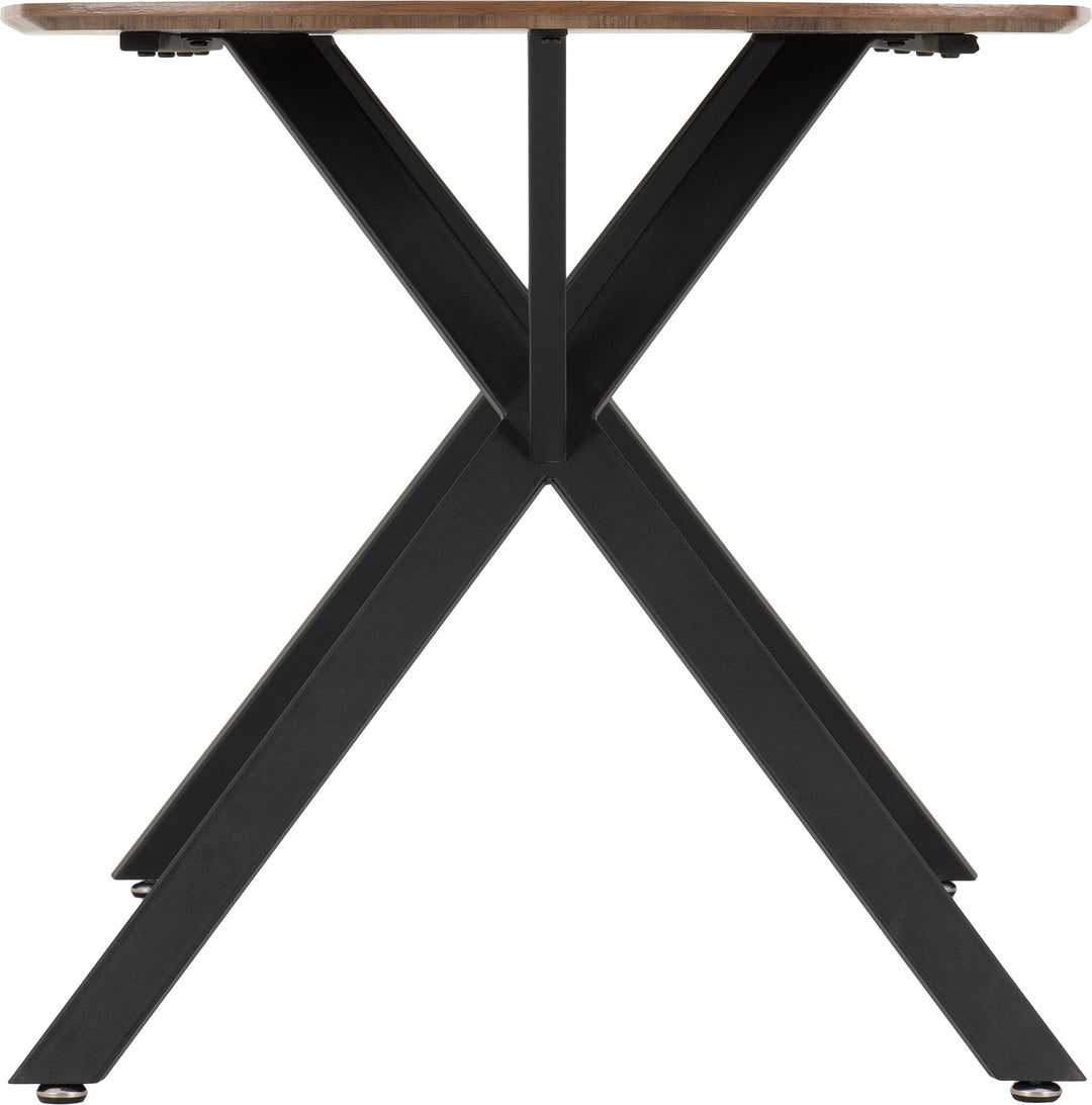 Athens Rect & Lukas Dining Set (X4 Chairs) - Medium Oak Effect/Grey Velvet