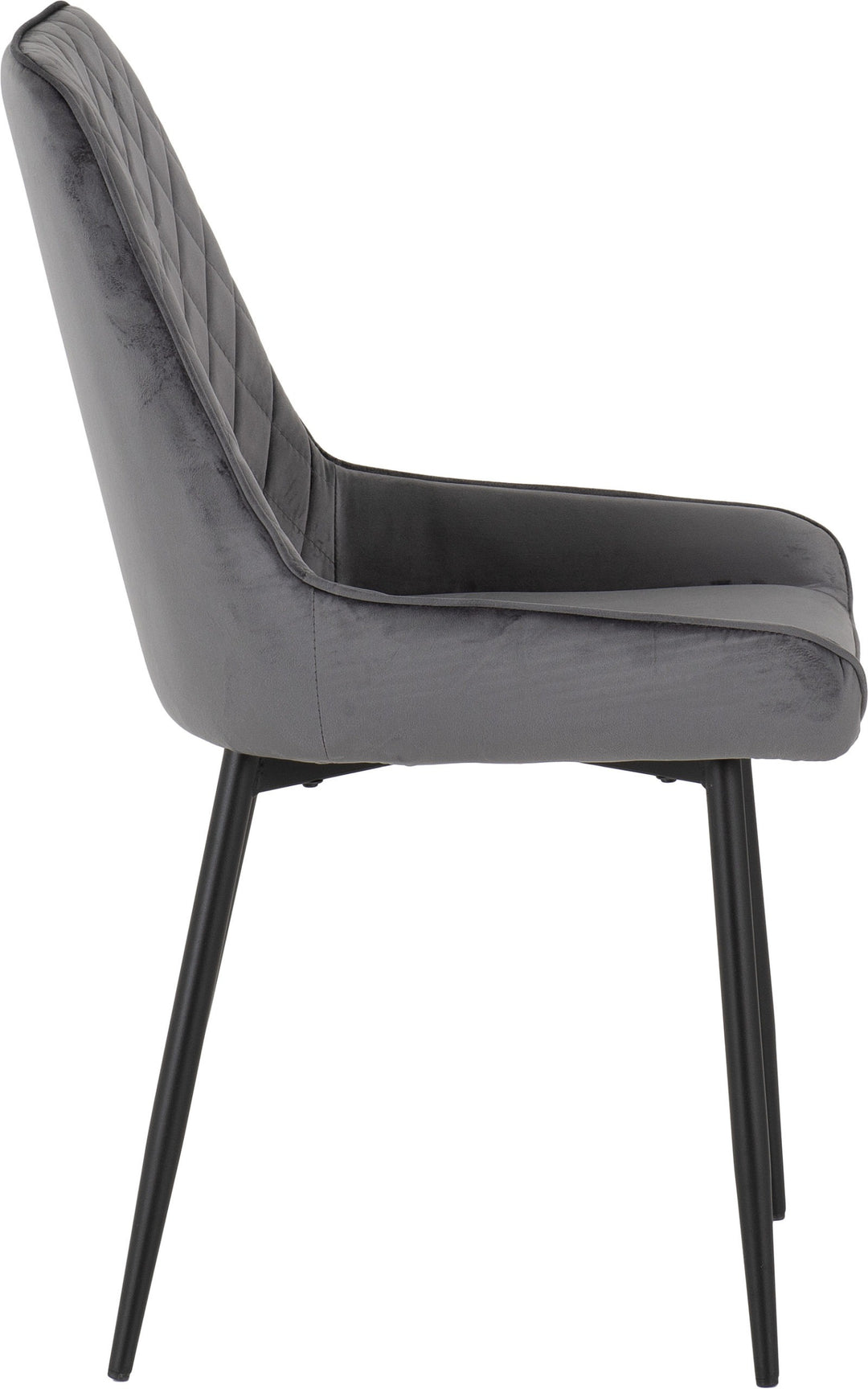 Athens Rect & Avery Dining Set (X4 Chairs) - Medium Oak Effect/Grey Velvet