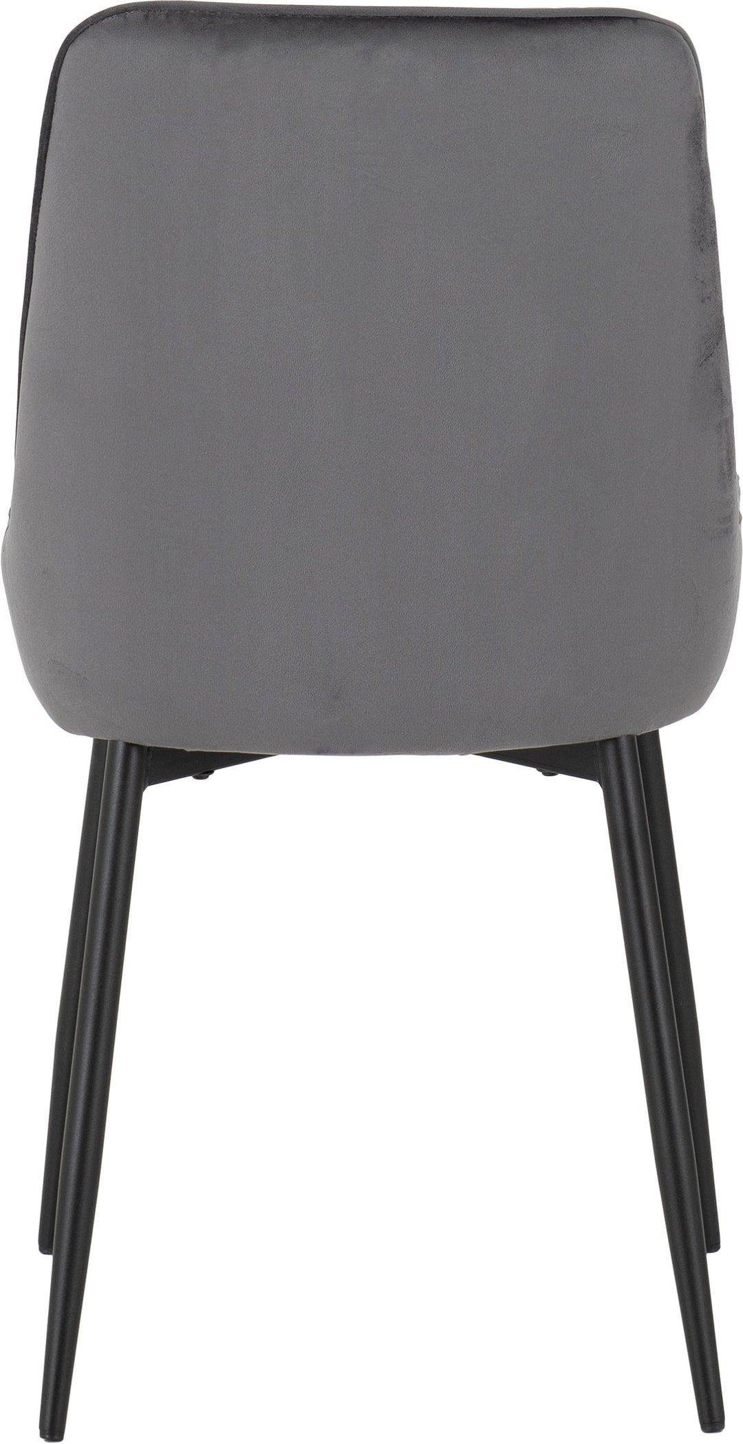 Quebec Straight & Avery Dining Set (X4 Chairs) - Medium Oak Effect/Grey Velvet