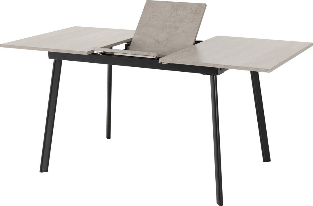 Avery Extending Dining Set (X4 Chairs) - Concrete/Grey Velvet
