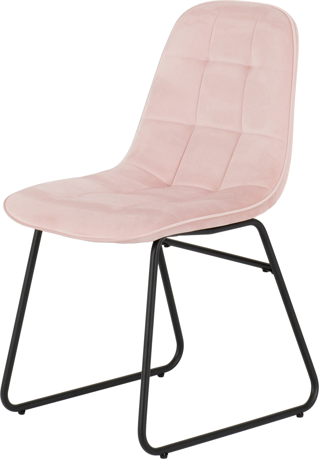 Avery & Lukas Extending Dining Set (X4 Chairs) - Concrete/Baby Pink Velvet