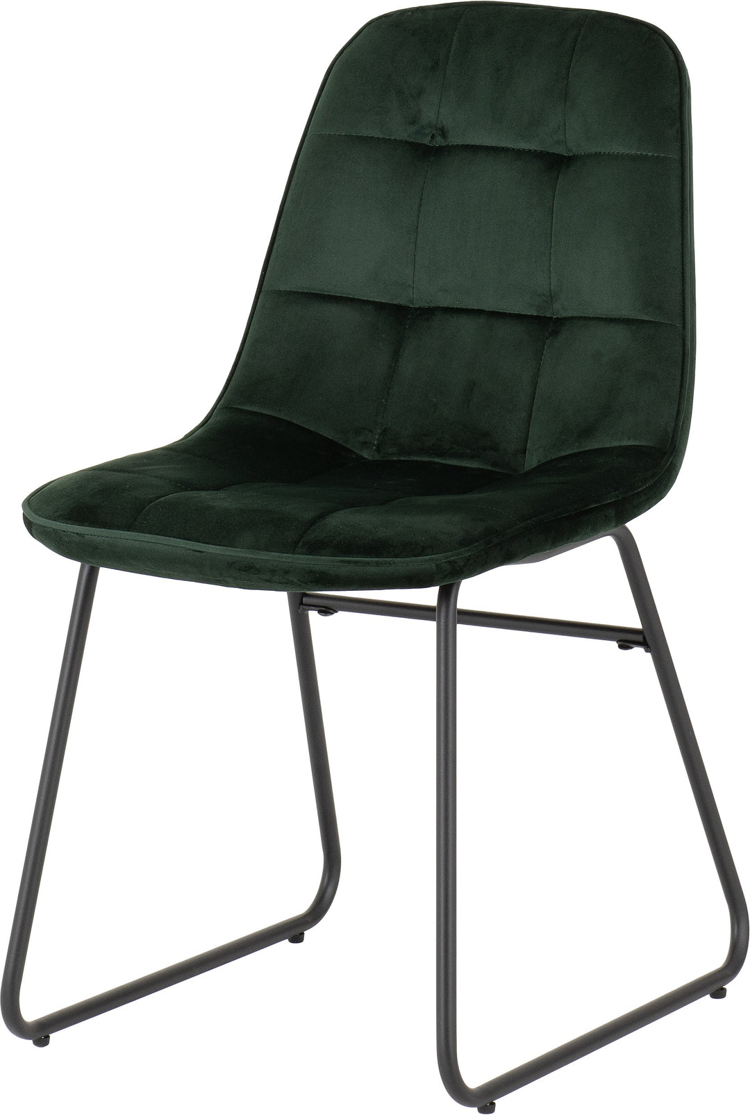 Quebec Wave & Lukas Dining Set (X4 Chairs) - Medium Oak Effect/Emerald Green Velvet