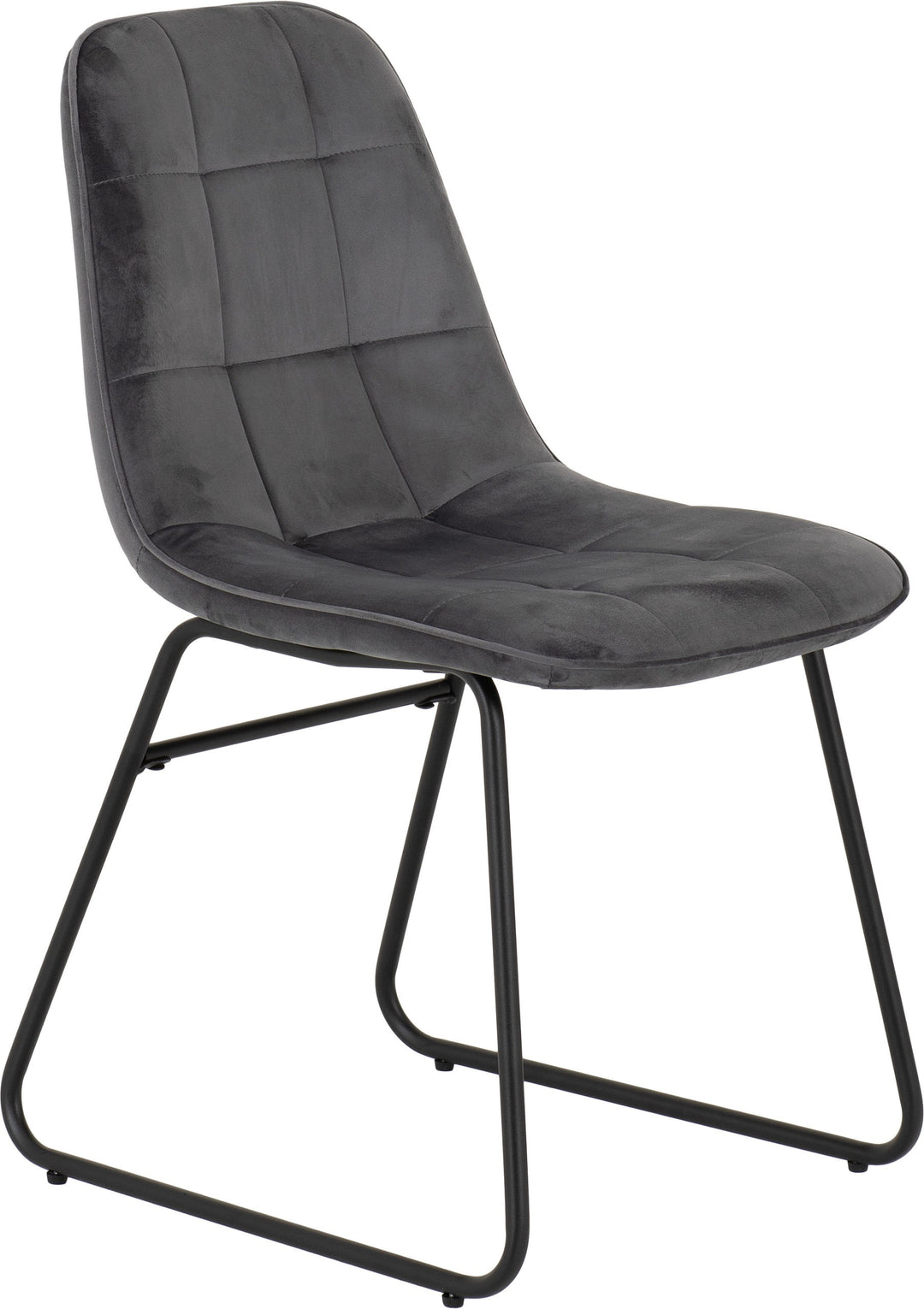 Athens Rect & Lukas Dining Set (X4 Chairs) - Medium Oak Effect/Grey Velvet