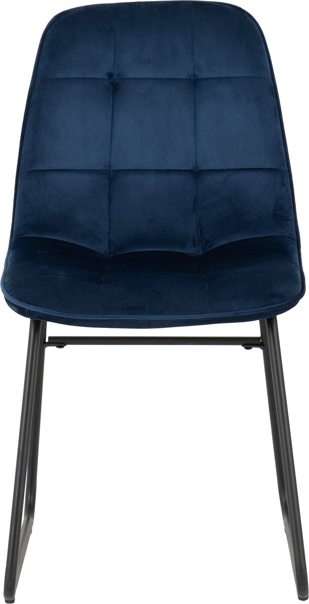 Athens Rect & Lukas Dining Set (X4 Chairs) - Concrete/Sapphire Blue Velvet