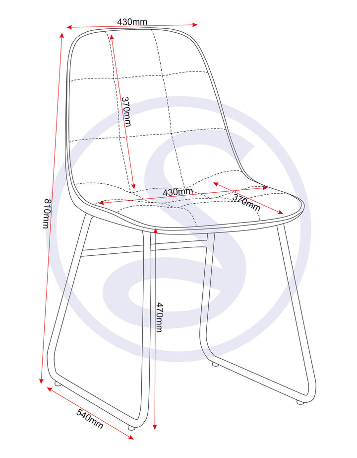 Quebec Wave & Lukas Dining Set (X4 Chairs) - Medium Oak Effect/Grey Velvet