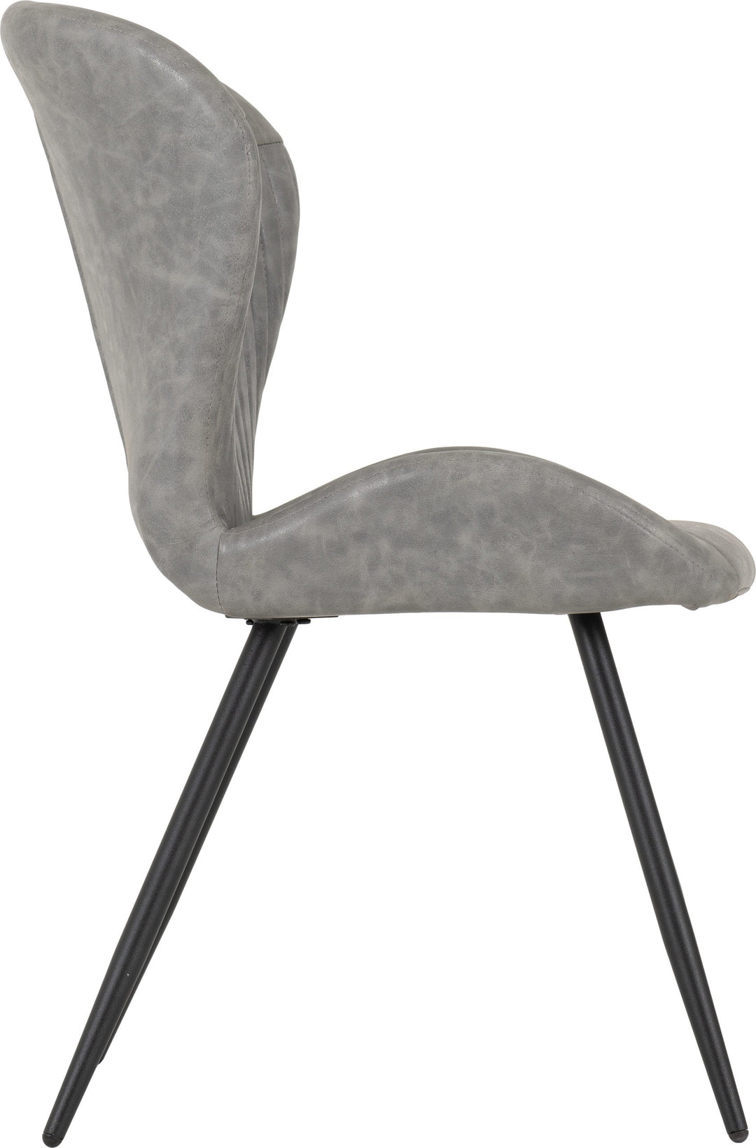 Treviso & Quebec Dining Set (X4 Chairs) - Light Oak Effect/Grey Pu