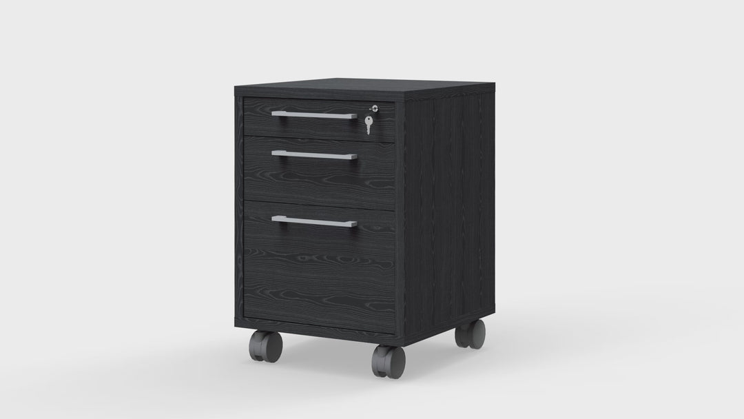 Prima Mobile file cabinet in Black woodgrain